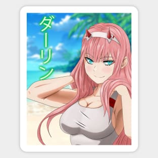 Zero Two Beach! Sticker